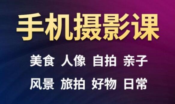 手机摄影一次学透，23套课程合集