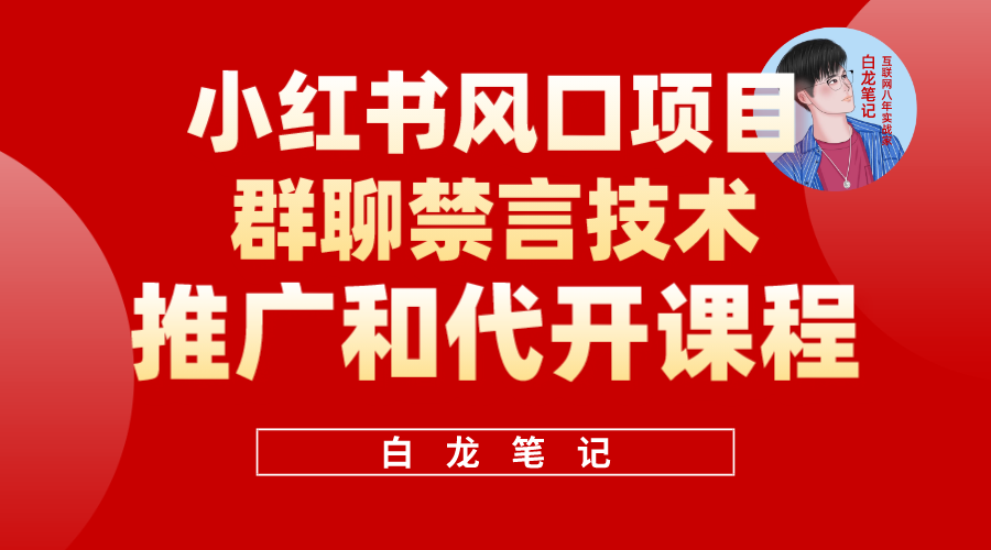 小红书风口项目日入300 ，小红书群聊禁言技术代开项目，适合新手操作