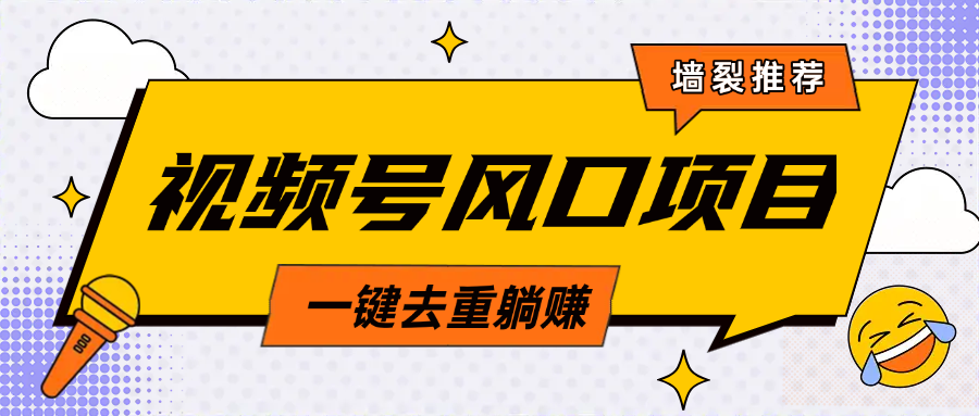 视频号风口蓝海项目，中老年人的流量密码，简单无脑，一键去重，轻松月入过万